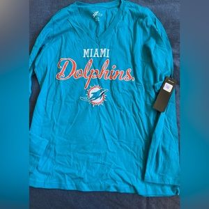 Miami dolphins women’s long sleeve tshirt NEW